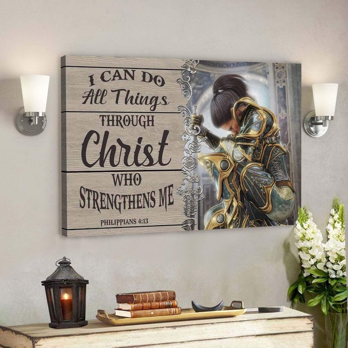 God Religious Gift Jesus Philippians 4:13 I Can Do All Things Through Christ Canvas Wall Art God Religious Gift Jesus Philippians 4:13 I Can Do All Things Through Christ Canvas Wall Art