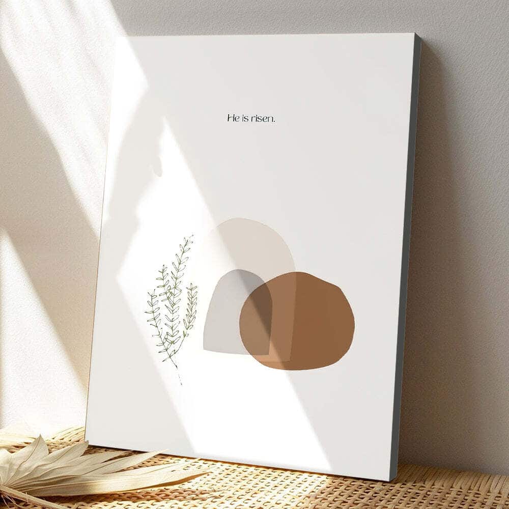 He Is Risen Minimalist Empty Tomb Resurrection Easter Day Christian Canvas Print He Is Risen Minimalist Empty Tomb Resurrection Easter Day Christian Canvas Print