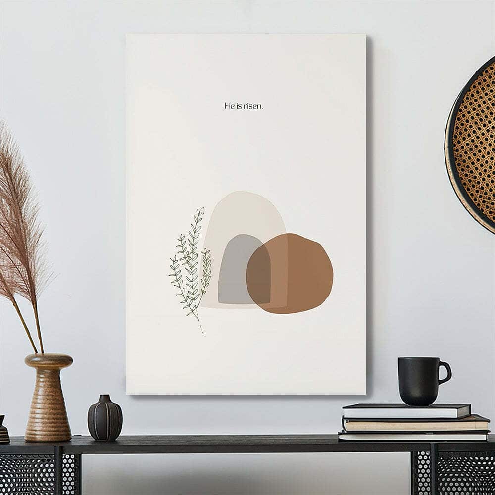 He Is Risen Minimalist Empty Tomb Resurrection Easter Day Christian Canvas Print He Is Risen Minimalist Empty Tomb Resurrection Easter Day Christian Canvas Print