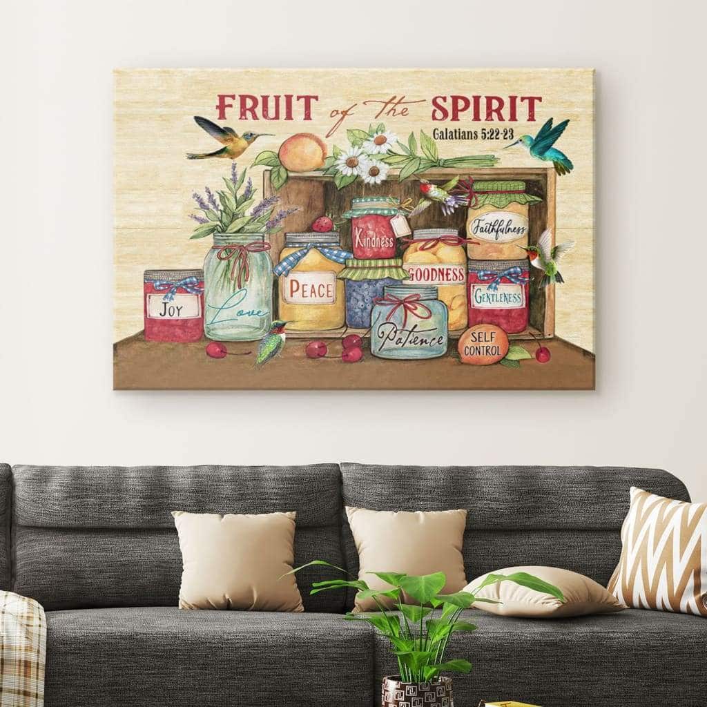 Fruit Of The Spirit Galatians 522-23 Bible Verse Religious Canvas Wall Art Fruit Of The Spirit Galatians 522-23 Bible Verse Religious Canvas Wall Art
