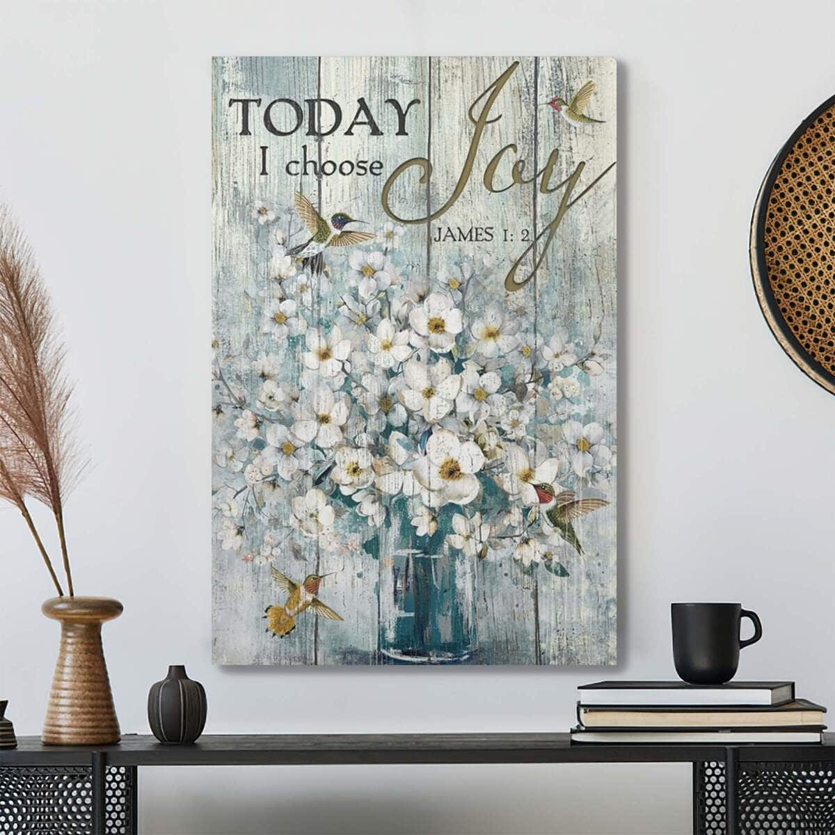 Christian Jesus Today I Choose Joy Bible Verse Scripture Canvas Print Christian Jesus Today I Choose Joy Bible Verse Scripture Canvas Print