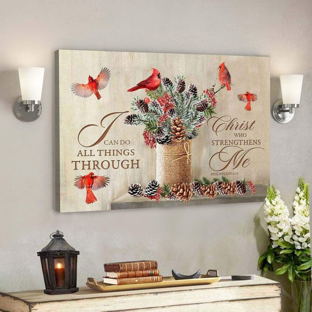 God Jesus I Can Do All Things Through Christ Christmas Christian Christmas Canvas Wall Art God Jesus I Can Do All Things Through Christ Christmas Christian Christmas Canvas Wall Art