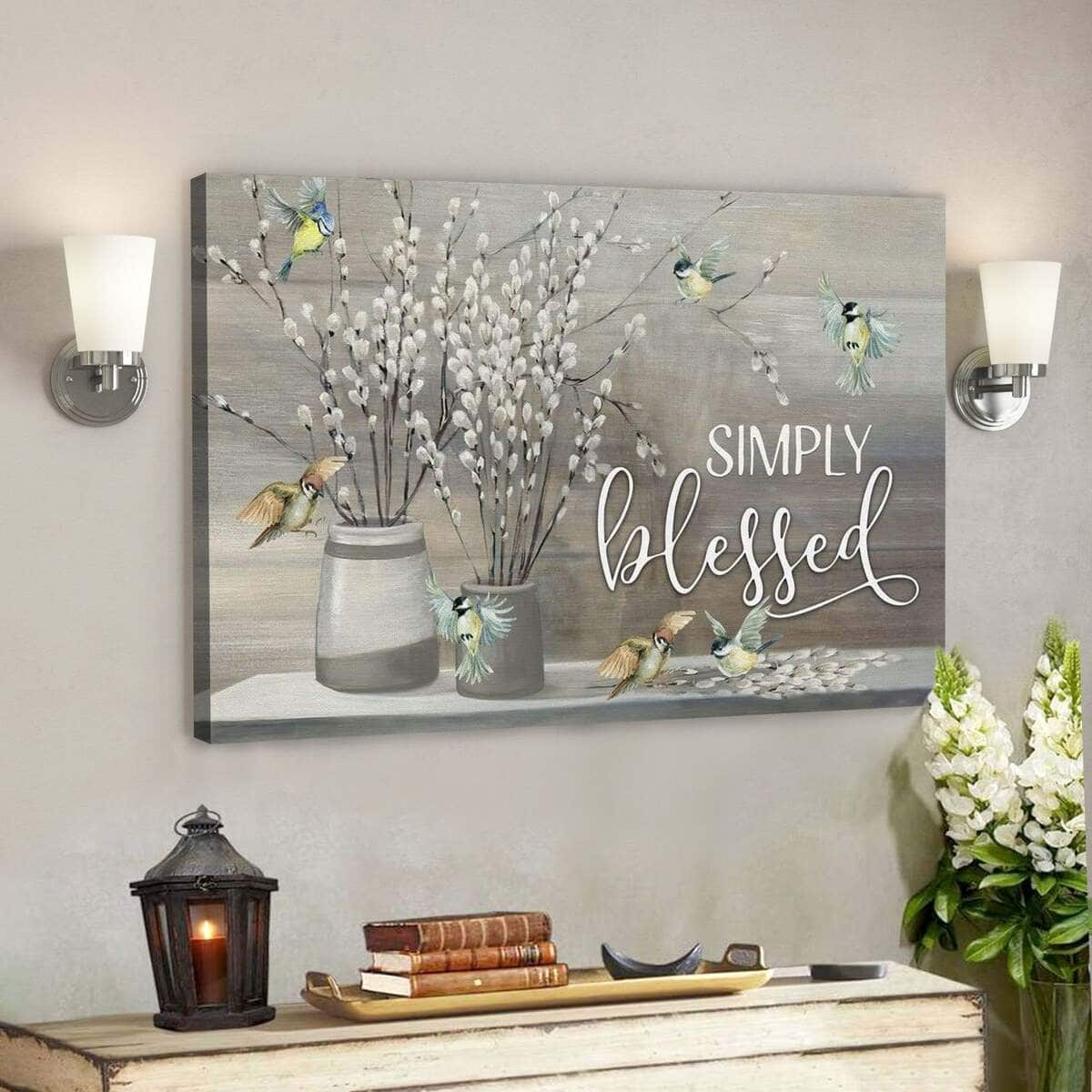 God Jesus Simply Blessed Christian Faith Canvas Wall Art God Jesus Simply Blessed Christian Faith Canvas Wall Art