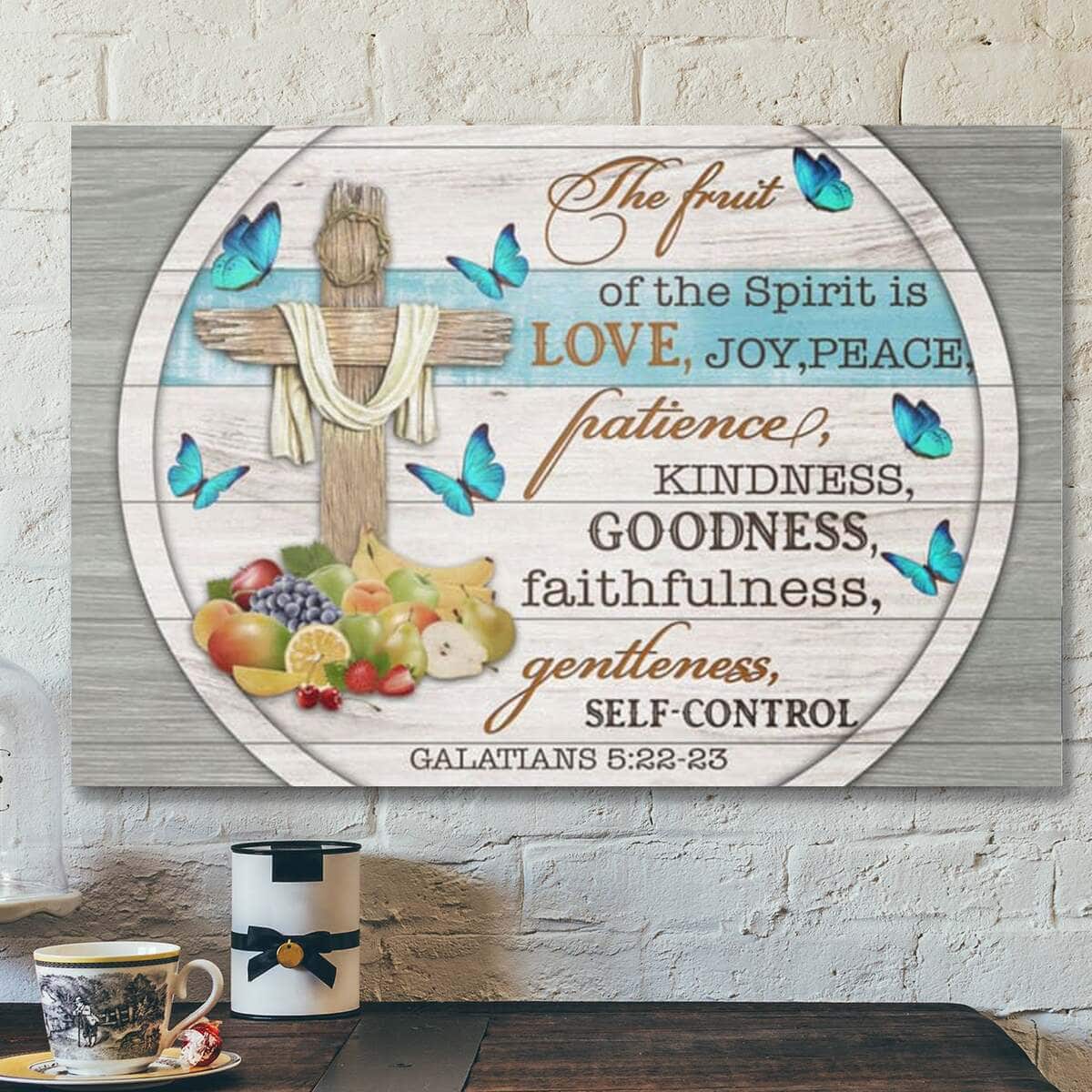 Bible Verse The Fruit Of The Spirit Butterfly Cross Scripture Canvas Wall Art Bible Verse The Fruit Of The Spirit Butterfly Cross Scripture Canvas Wall Art