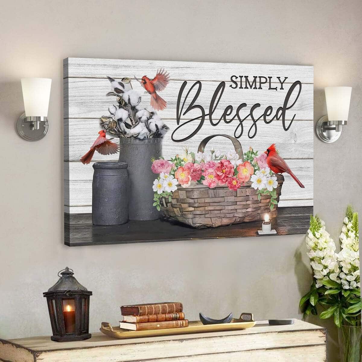 Bible Verse Simply Blessed Hummingbird Flowers Scripture Canvas Wall Art Bible Verse Simply Blessed Hummingbird Flowers Scripture Canvas Wall Art
