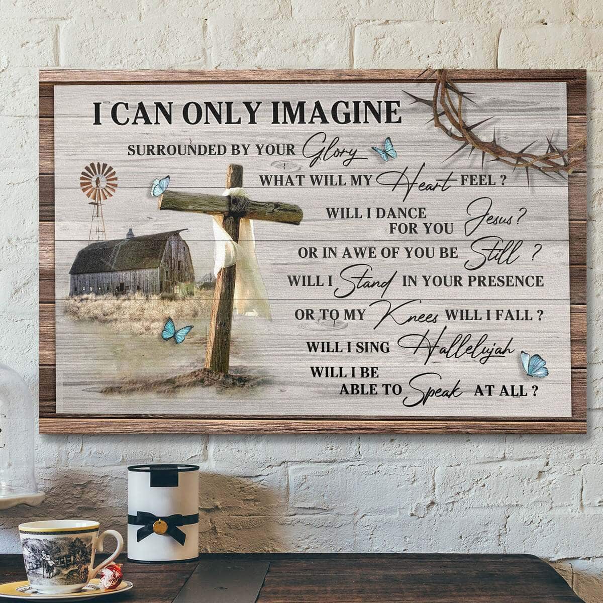 The Cross And Farm I Can Only Imagine Bible Verse Scripture Canvas Wall Art The Cross And Farm I Can Only Imagine Bible Verse Scripture Canvas Wall Art