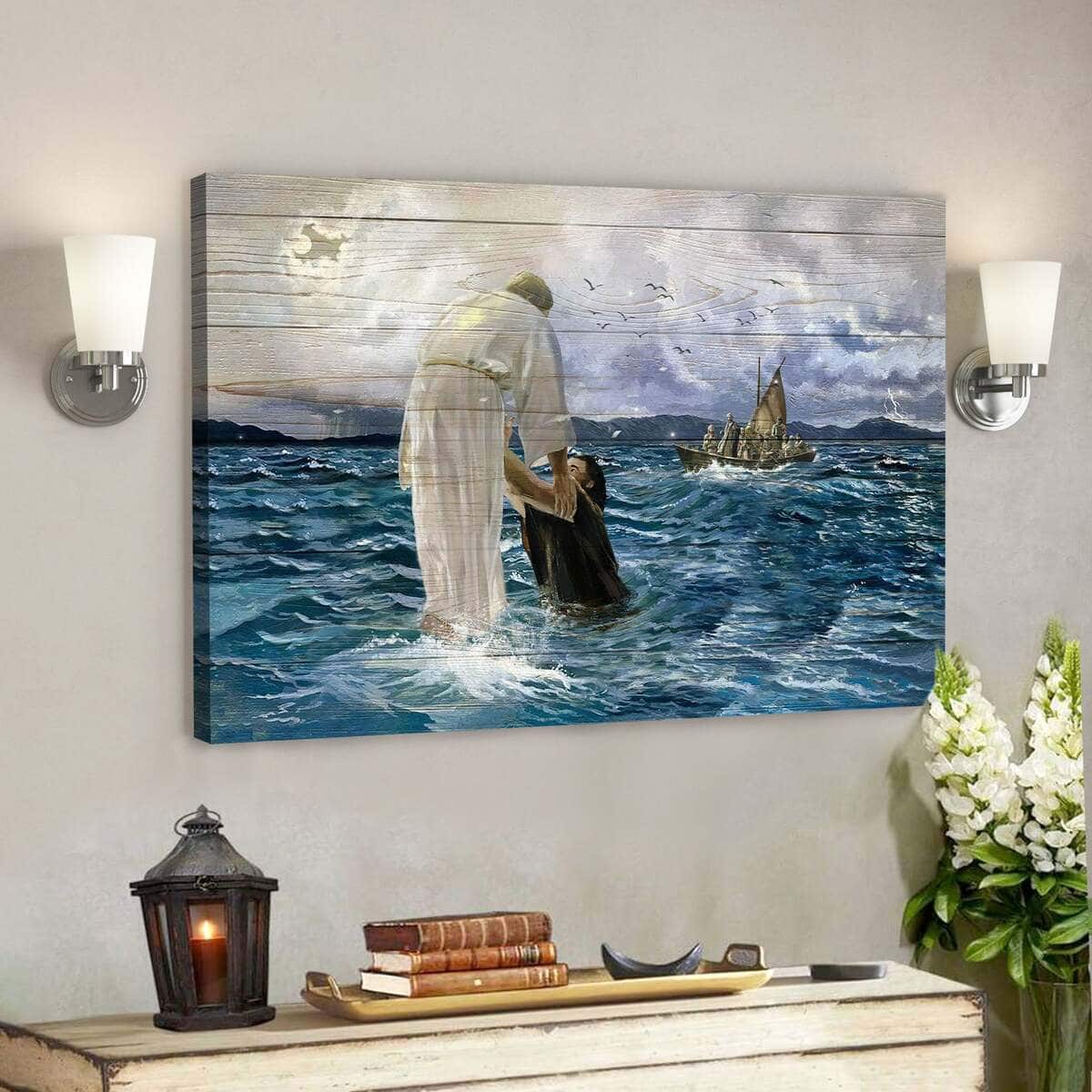 Ocean He Saves Us Bible Verse Scripture Canvas Wall Art Ocean He Saves Us Bible Verse Scripture Canvas Wall Art