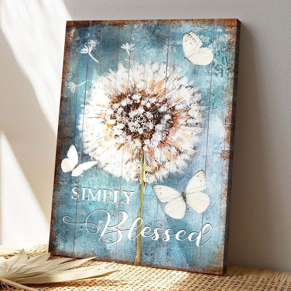 Dandelion Simply Blessed Bible Verse Scripture Canvas Print Dandelion Simply Blessed Bible Verse Scripture Canvas Print