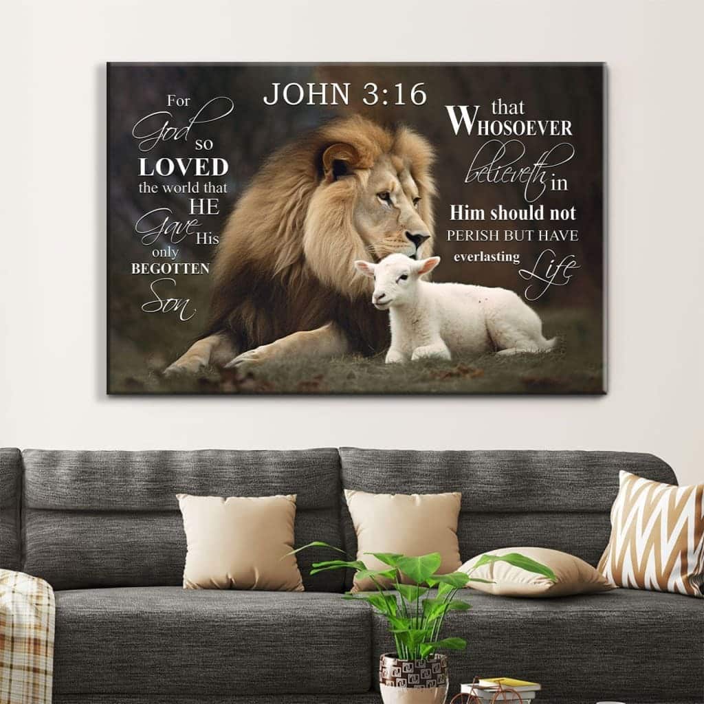 John 316 For God So Loved The World John 316 KJV Canvas Wall Art John 316 For God So Loved The World John 316 KJV Canvas Wall Art