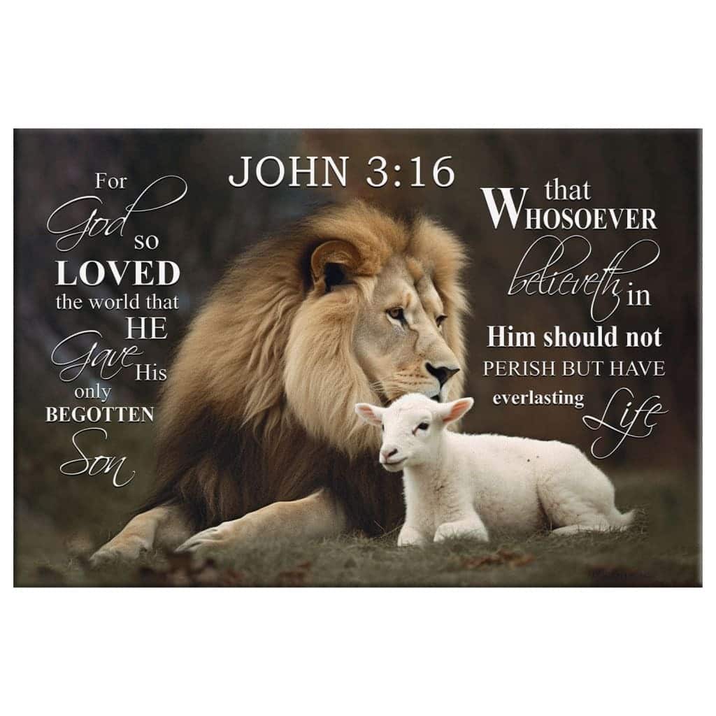 John 316 For God So Loved The World John 316 KJV Canvas Wall Art John 316 For God So Loved The World John 316 KJV Canvas Wall Art