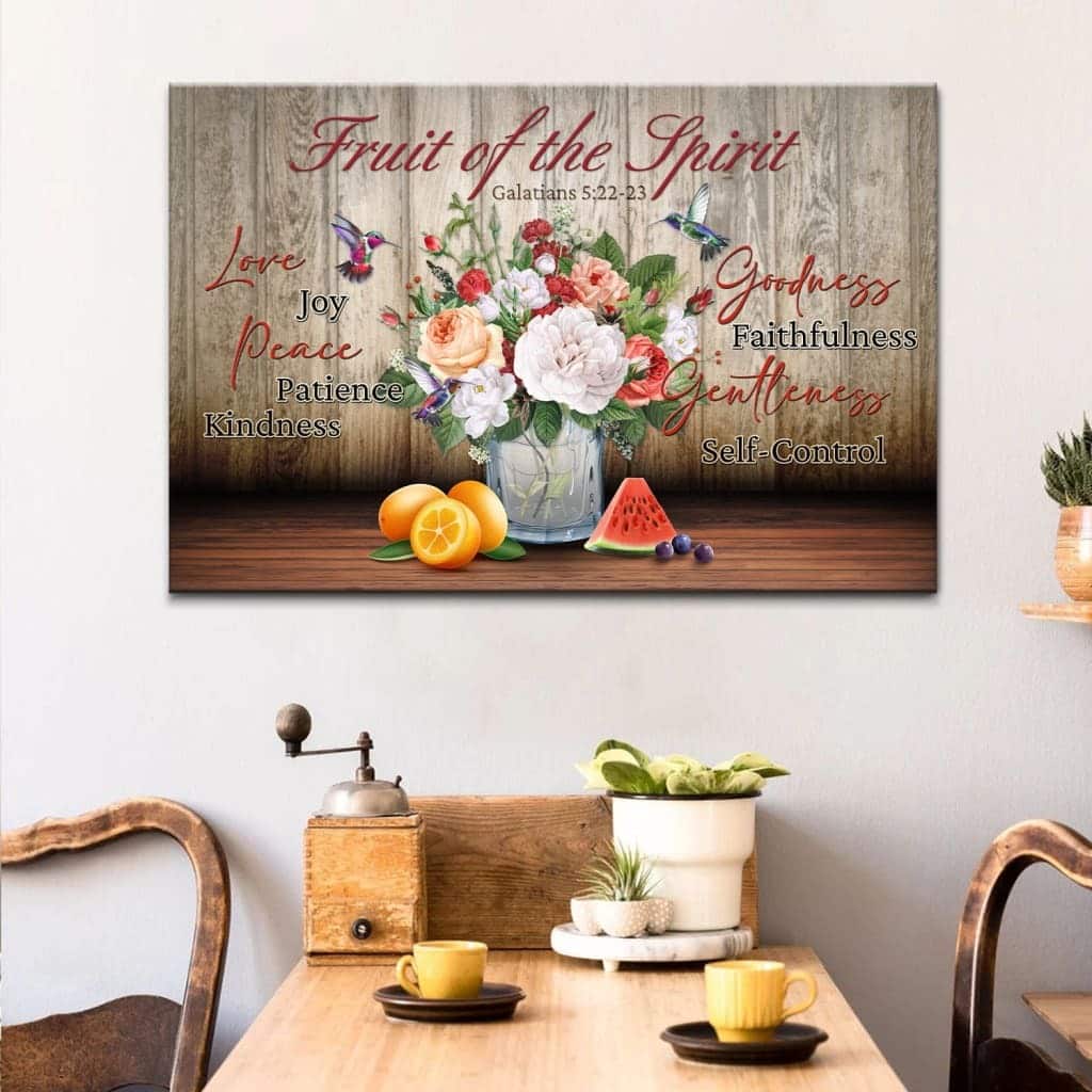 Fruit Of The Spirit Galatians 522-23 Christian Religious Canvas Wall Art Fruit Of The Spirit Galatians 522-23 Christian Religious Canvas Wall Art