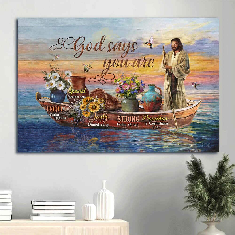 Christian God Says You Are Canvas Wall Art Unique Special Lovely Christian God Says You Are Canvas Wall Art Unique Special Lovely