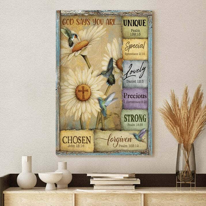 God Says You Are Canvas Print Unique Special Strong God Says You Are Canvas Print Unique Special Strong