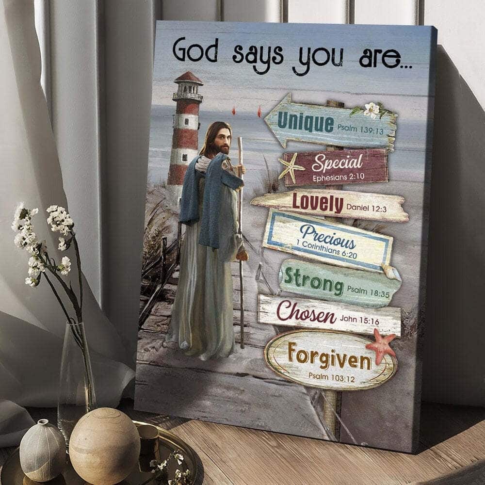 Lighthouse Ocean God Says You Are Canvas Print Lighthouse Ocean God Says You Are Canvas Print
