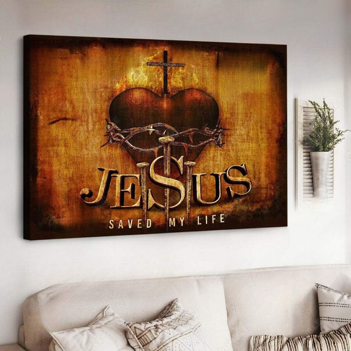 Christian Jesus Saved My Life Religious Faith Canvas Wall Art Christian Jesus Saved My Life Religious Faith Canvas Wall Art
