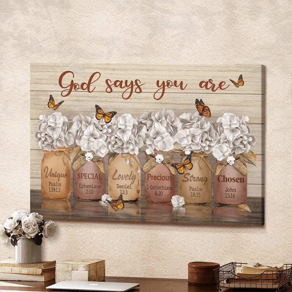 Jesus Beautiful Flower God Says You Are Canvas Wall Art Jesus Beautiful Flower God Says You Are Canvas Wall Art