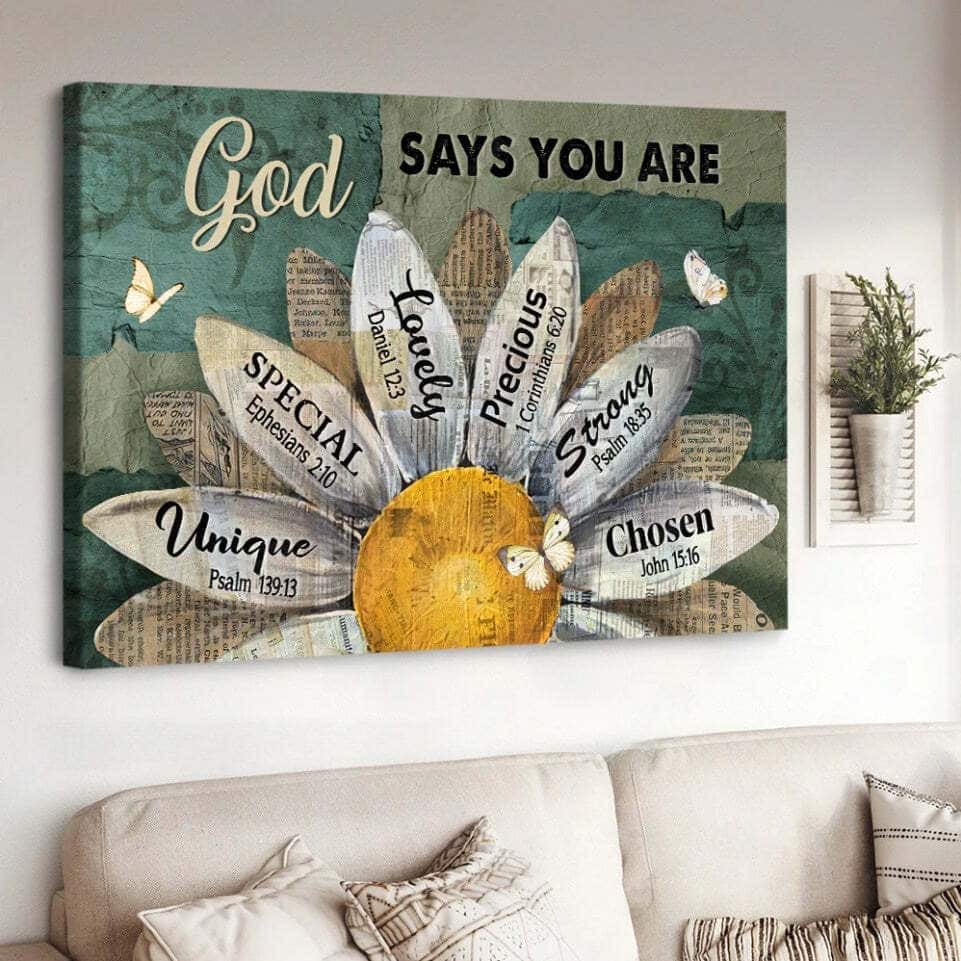 Christian God Says You Are Canvas Wall Art Unique Christian God Says You Are Canvas Wall Art Unique