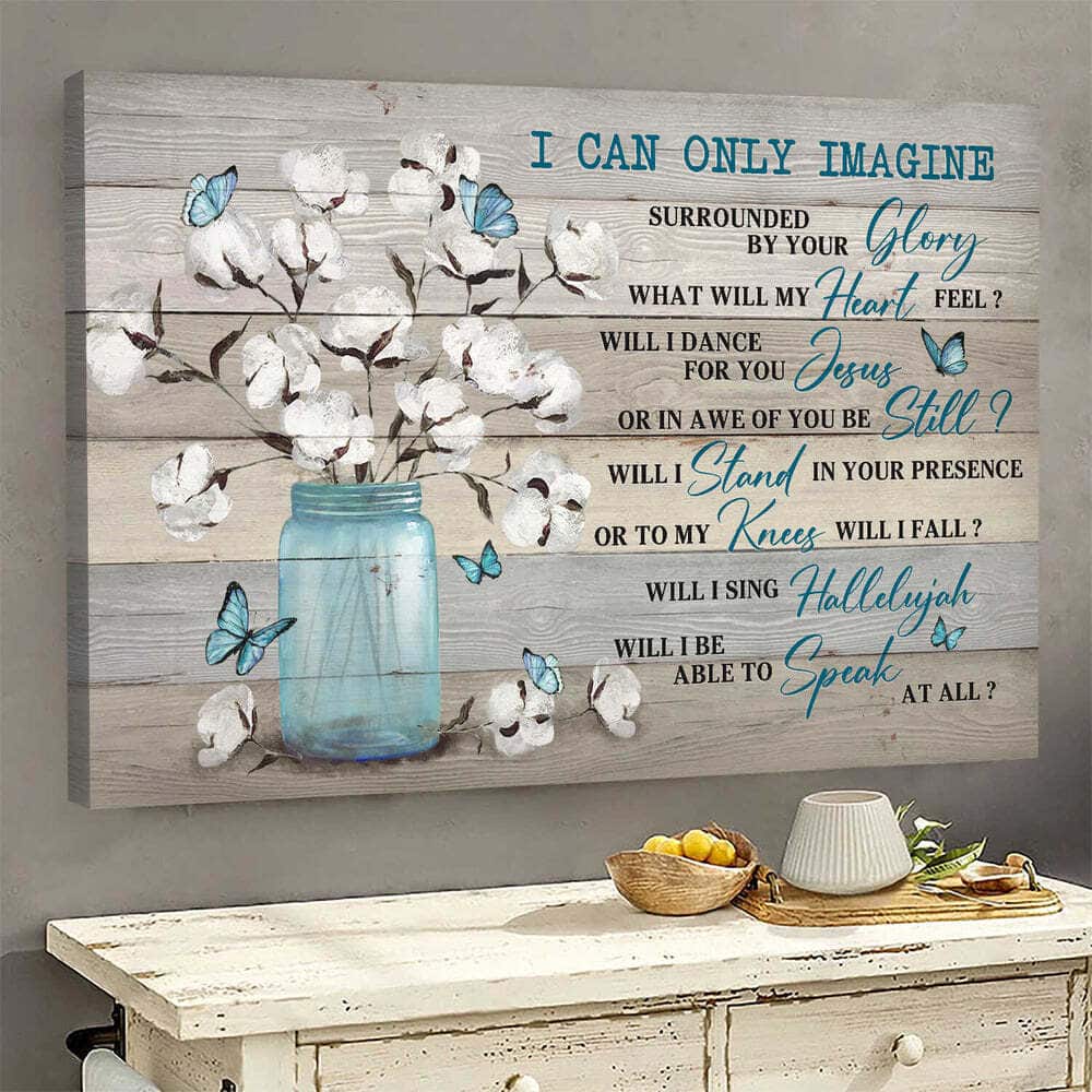 Butterfly Cotton Flower I Can Only Imagine Canvas Wall Art Butterfly Cotton Flower I Can Only Imagine Canvas Wall Art