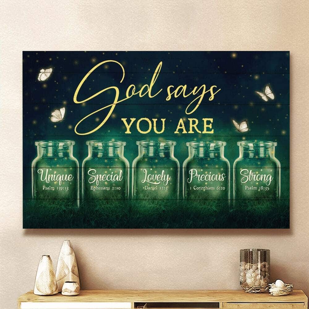 Christian God Says You Are Canvas Wall Art Lovely Strong Christian God Says You Are Canvas Wall Art Lovely Strong