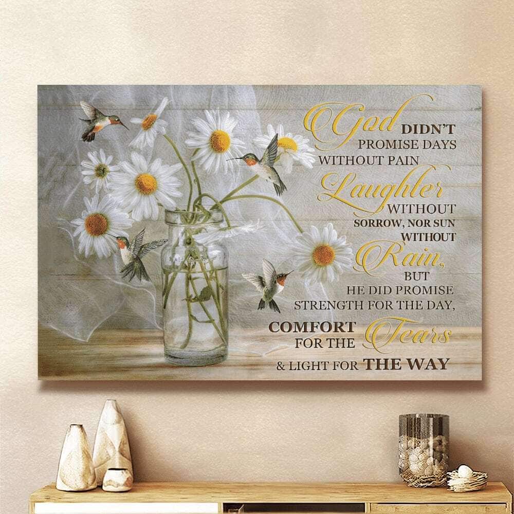Christian Canvas Wall Art God Didn't Promise Days Without Pain