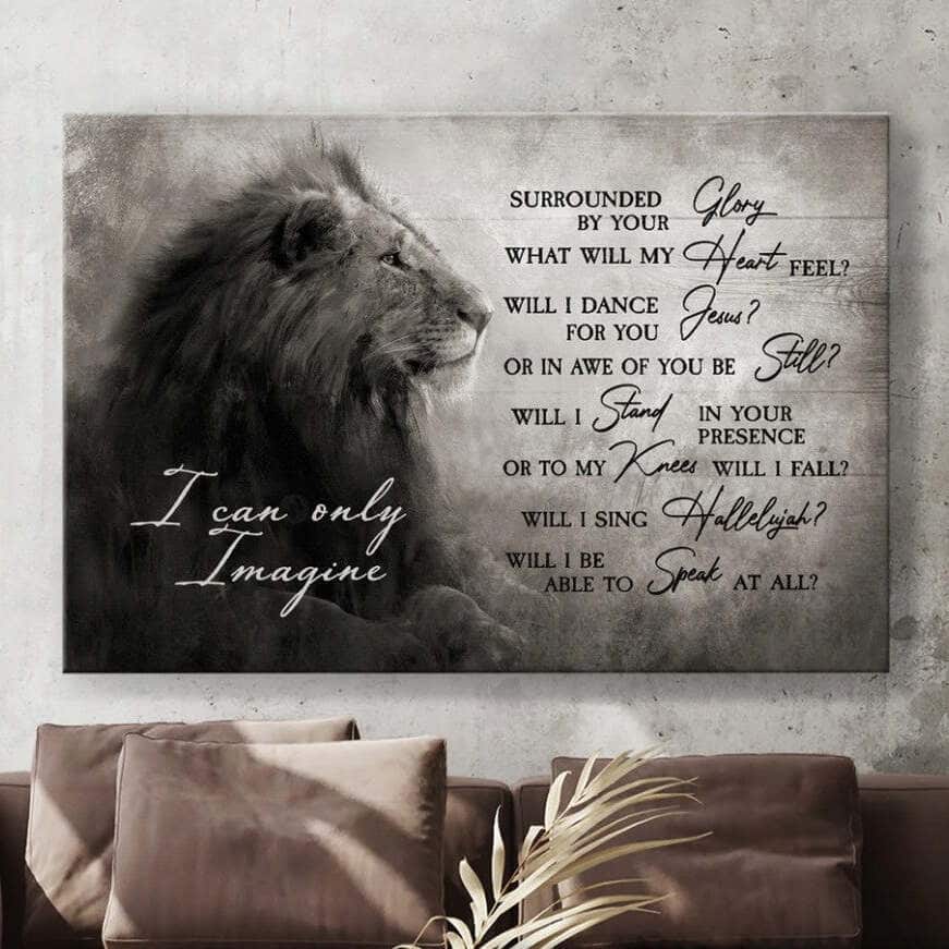 Christian Lion I Can Only Imagine Canvas Wall Art Christian Lion I Can Only Imagine Canvas Wall Art