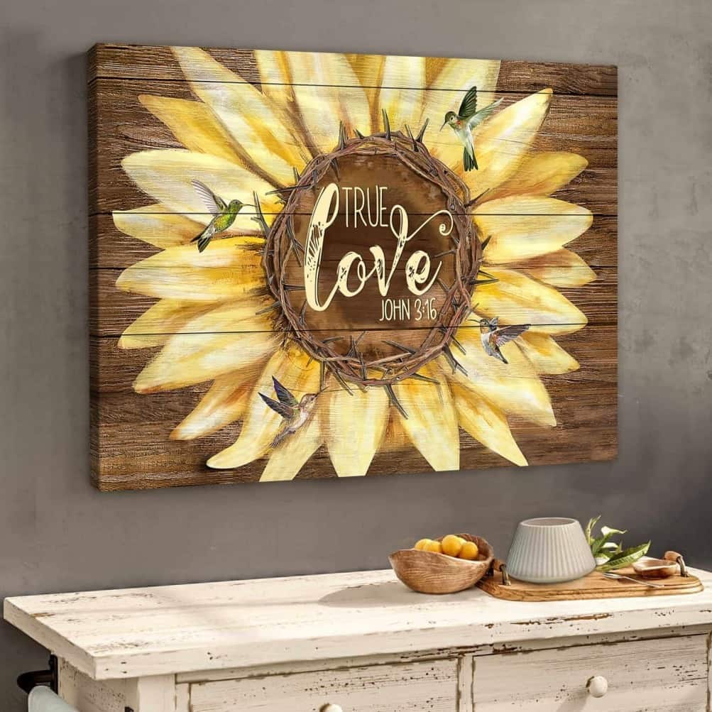 Christian Canvas Wall Art True Love John 3:16