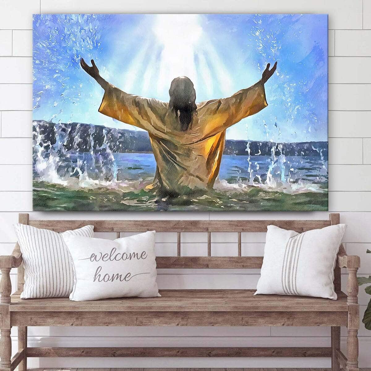 Christian Jesus Christ Baptism Canvas Wall Art Christian Jesus Christ Baptism Canvas Wall Art