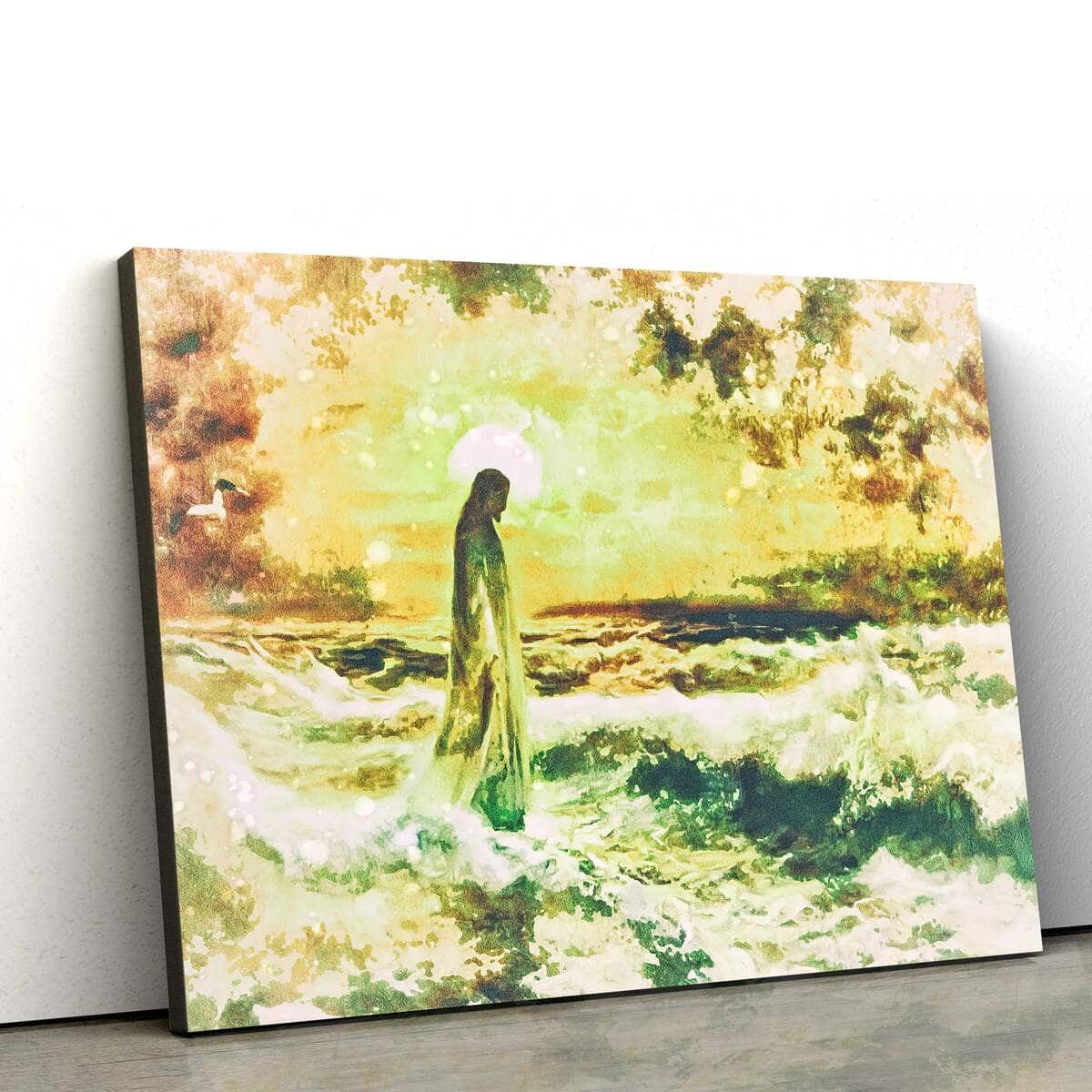 Jesus Walks On Water Christian Canvas Wall Art Jesus Walks On Water Christian Canvas Wall Art
