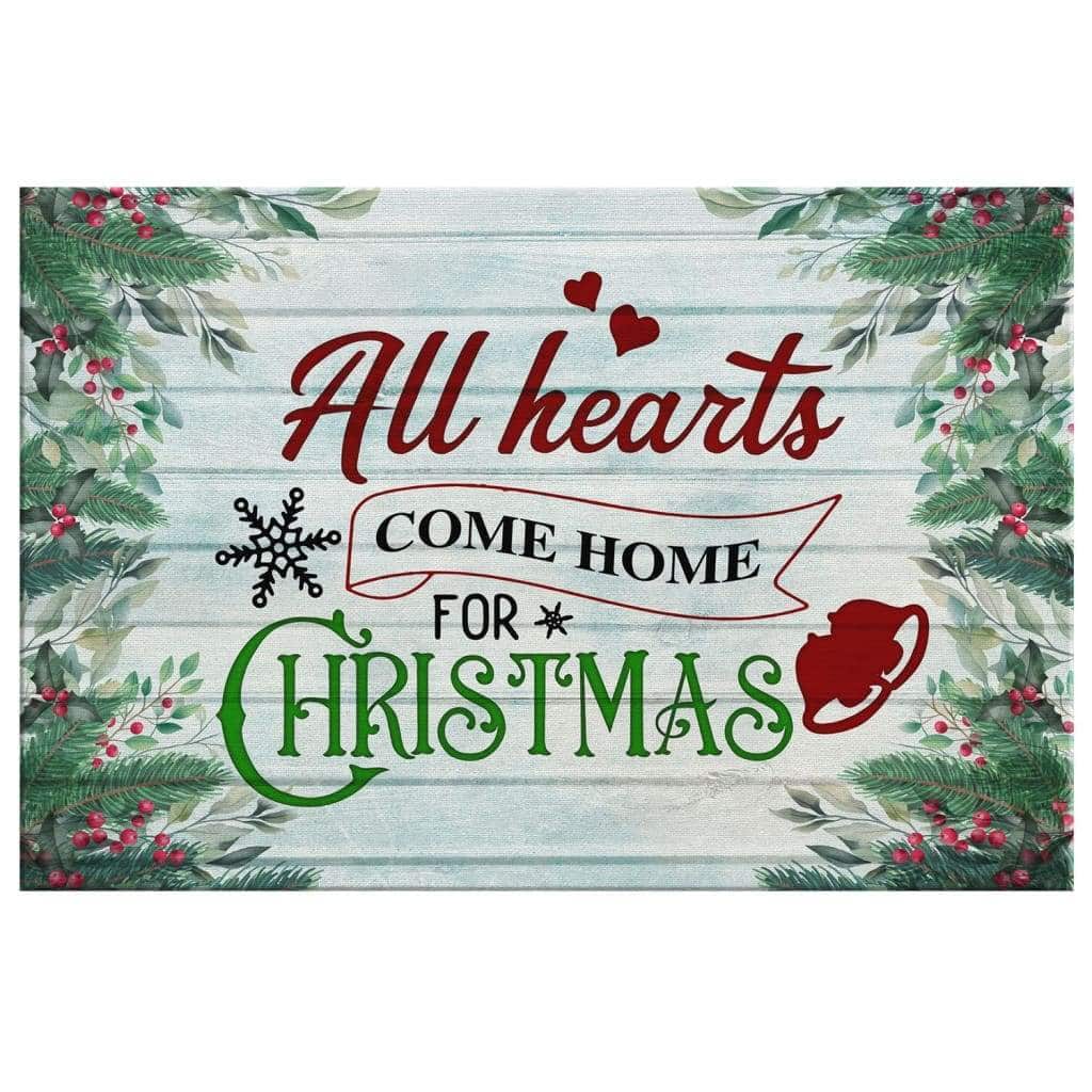 All Hearts Come Home For Christmas Canvas Wall Art Christian Gift All Hearts Come Home For Christmas Canvas Wall Art Christian Gift