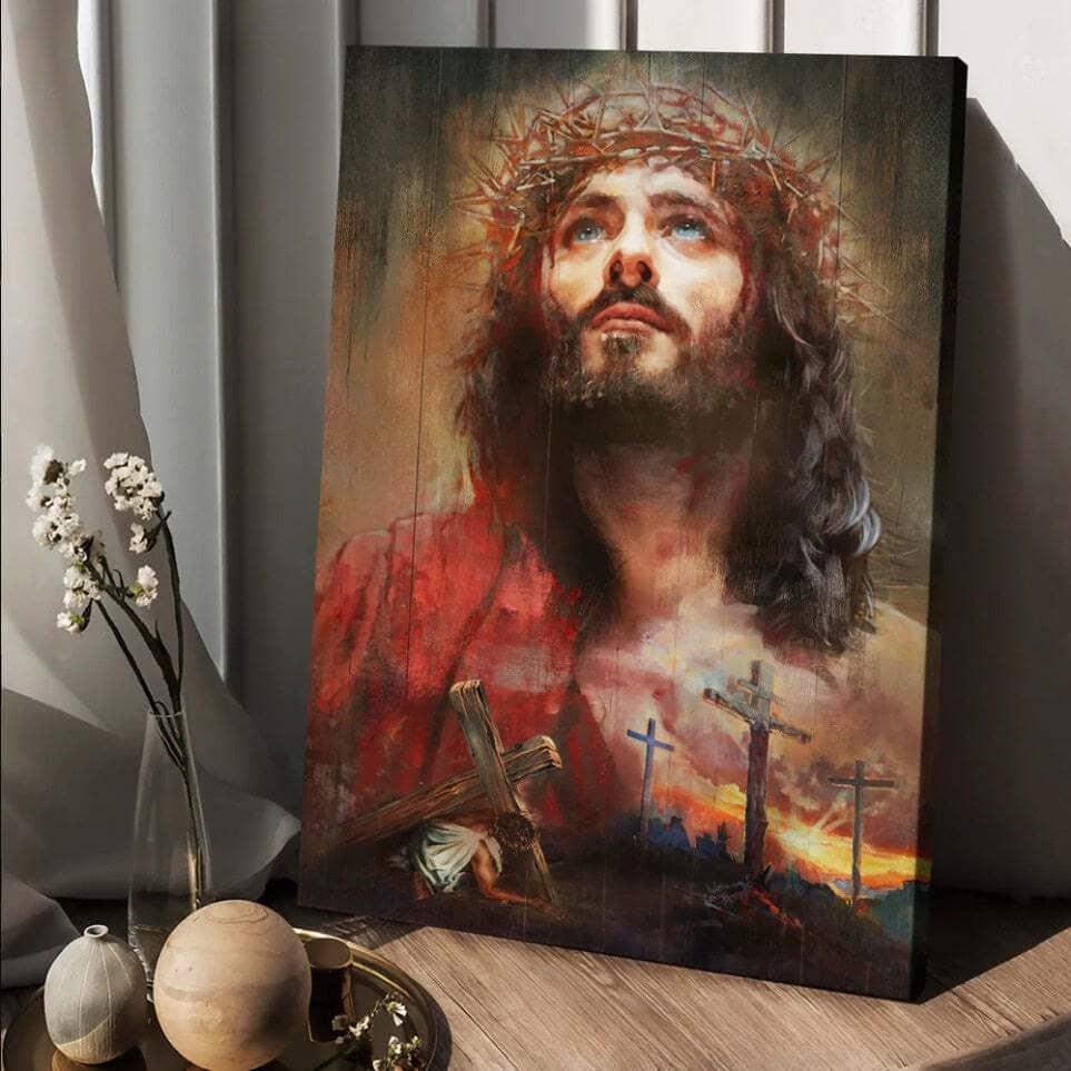 Christian Jesus Canvas Print Crown Of Thorn Cross Symbol Christian Jesus Canvas Print Crown Of Thorn Cross Symbol