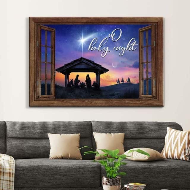 Christian Christmas Canvas Wall Art O Holy Night Christian Christmas Canvas Wall Art O Holy Night