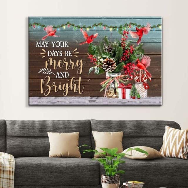 Christmas Canvas Wall Art May Your Days Be Merry And Bright Christmas Canvas Wall Art May Your Days Be Merry And Bright