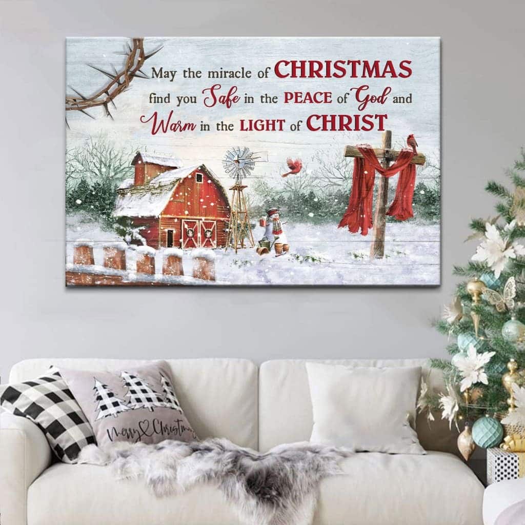 Christian Canvas Wall Art May The Miracle Of Christmas Christian Canvas Wall Art May The Miracle Of Christmas