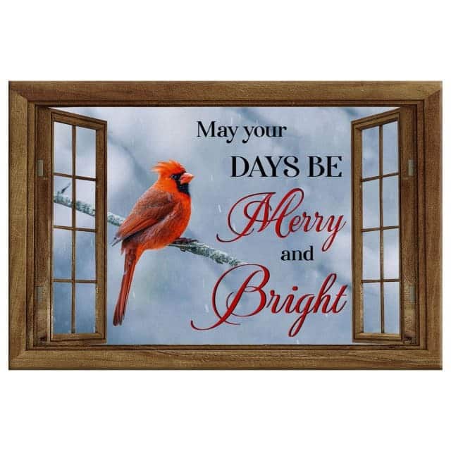 Christmas Christian Canvas Wall Art May Your Days Be Merry And Bright Cardinal Bird Christmas Christian Canvas Wall Art May Your Days Be Merry And Bright Cardinal Bird