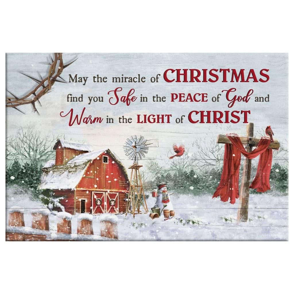 Christian Canvas Wall Art May The Miracle Of Christmas Christian Canvas Wall Art May The Miracle Of Christmas