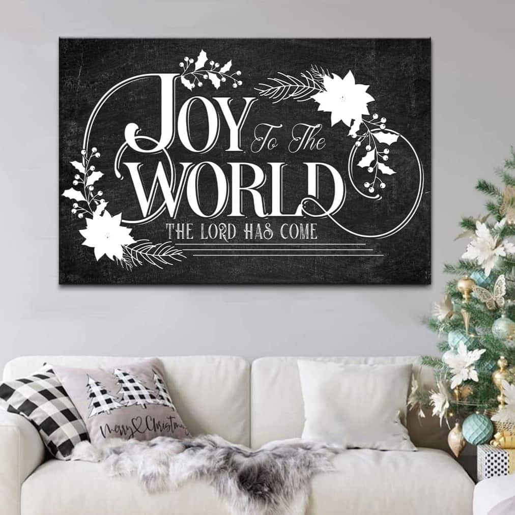 Christmas Christian Canvas Wall Art Joy To The World The Lord Has Come Christmas Christian Canvas Wall Art Joy To The World The Lord Has Come