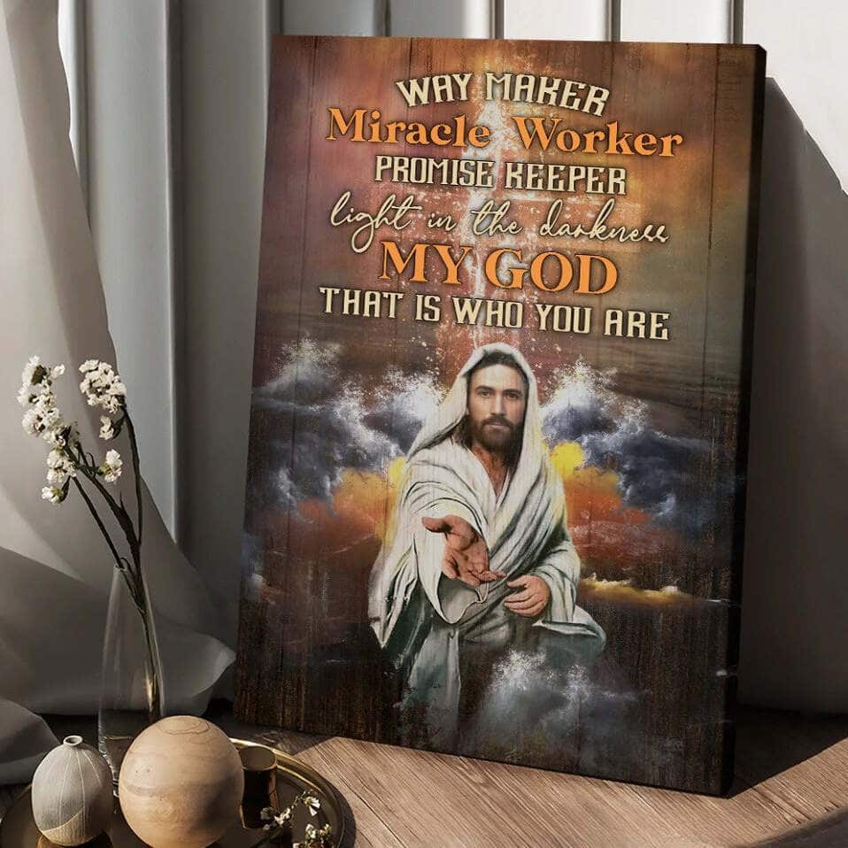 Jesus Christian Canvas Print Way Maker Miracle Worker Jesus Christian Canvas Print Way Maker Miracle Worker