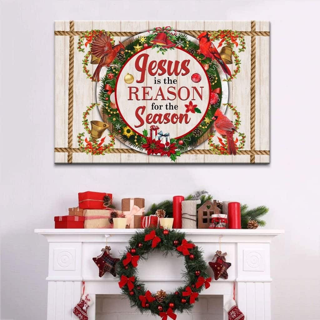 Christmas Canvas Wall Art Jesus Is The Reason For The Season Christian Gift