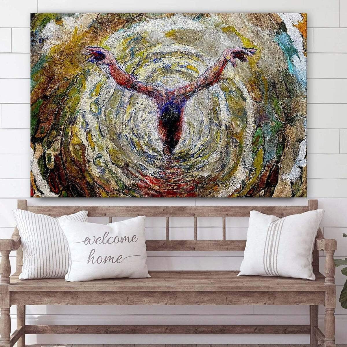 Christian Canvas Wall Art Baptism Vortex Of The Christ 3 Christian Canvas Wall Art Baptism Vortex Of The Christ 3
