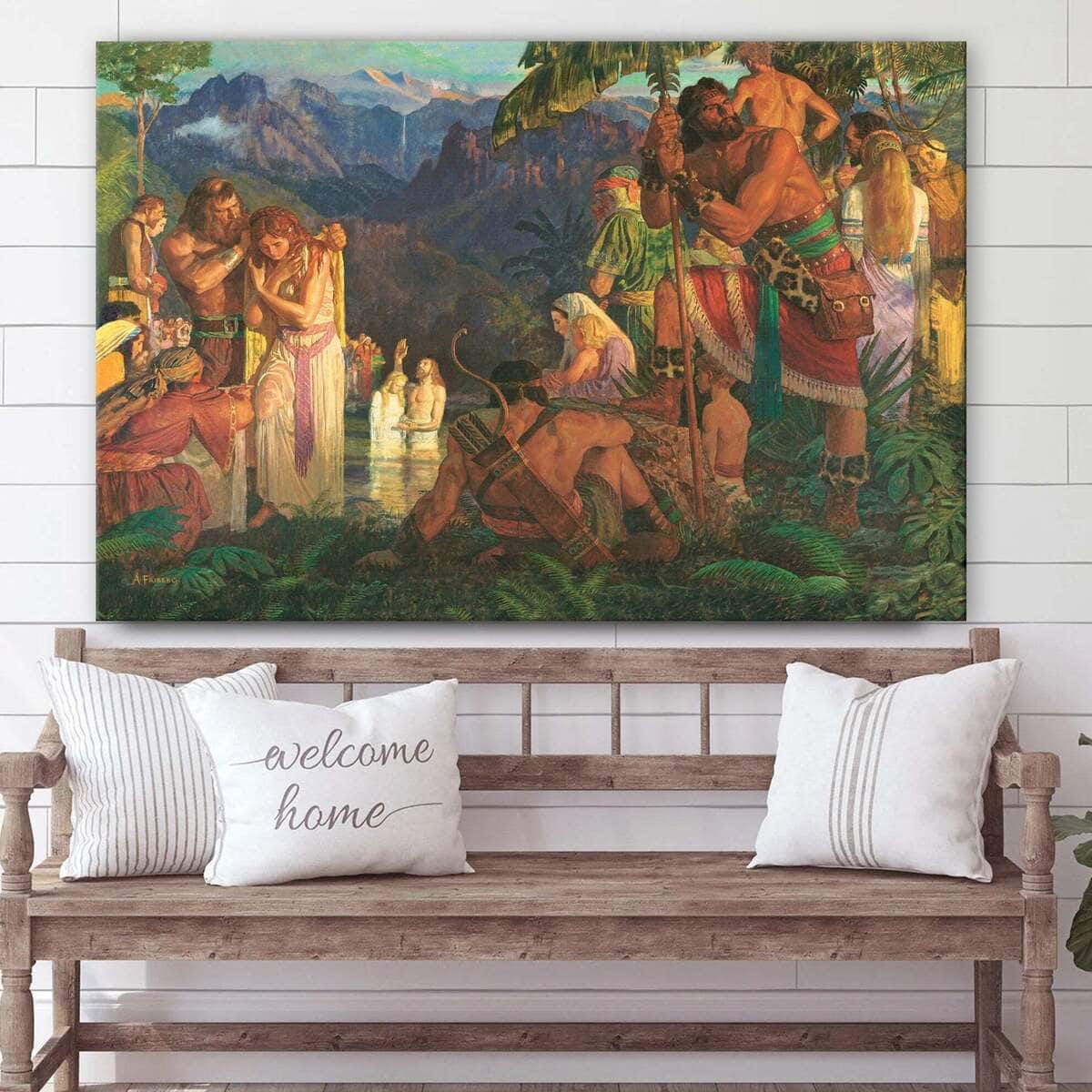 Christian Canvas Wall Art Alma Baptizes In The Waters Of Mormon Christian Canvas Wall Art Alma Baptizes In The Waters Of Mormon
