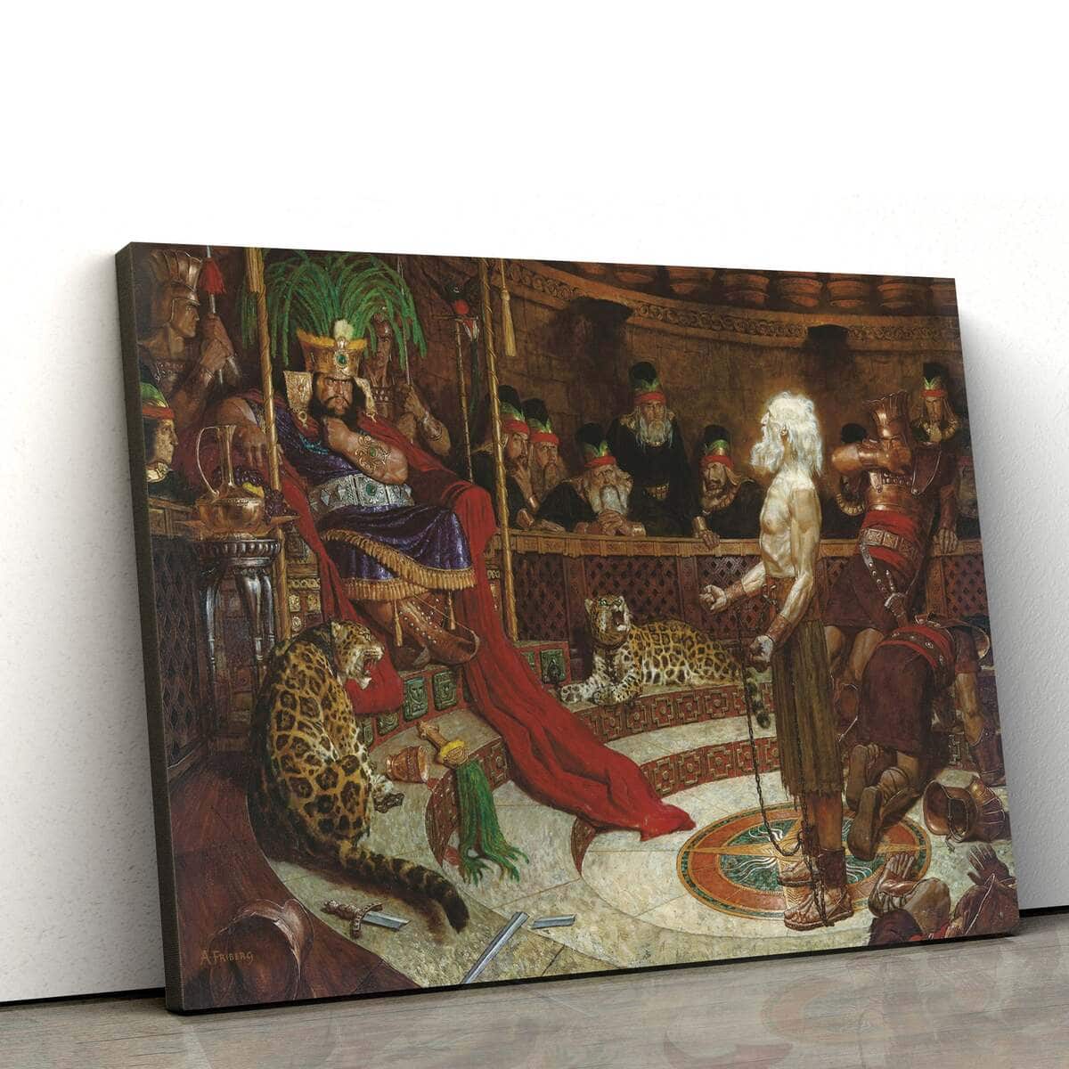 Christian Canvas Wall Art Abinadi Before King Noah Christian Canvas Wall Art Abinadi Before King Noah