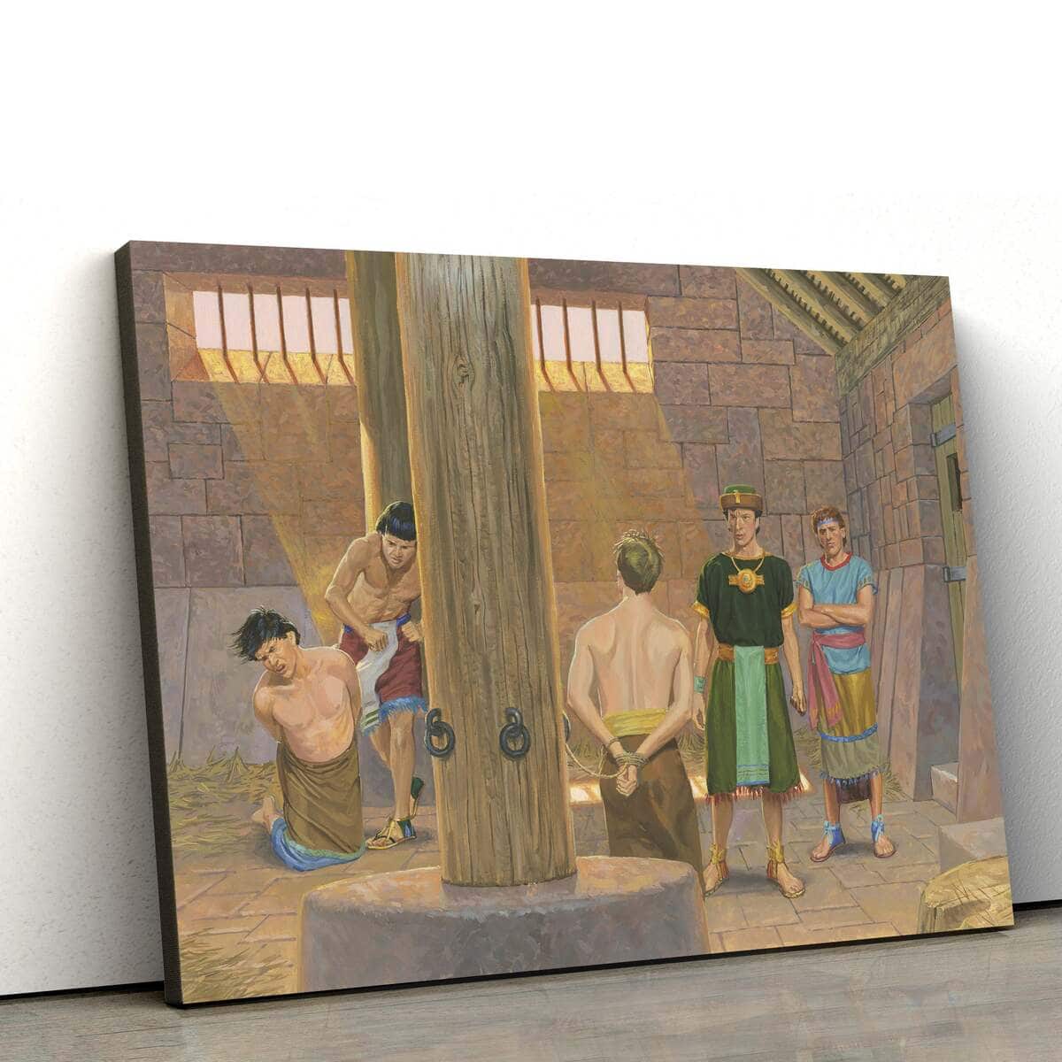 Christian Canvas Wall Art Alma And Amulek In Prison Christian Canvas Wall Art Alma And Amulek In Prison