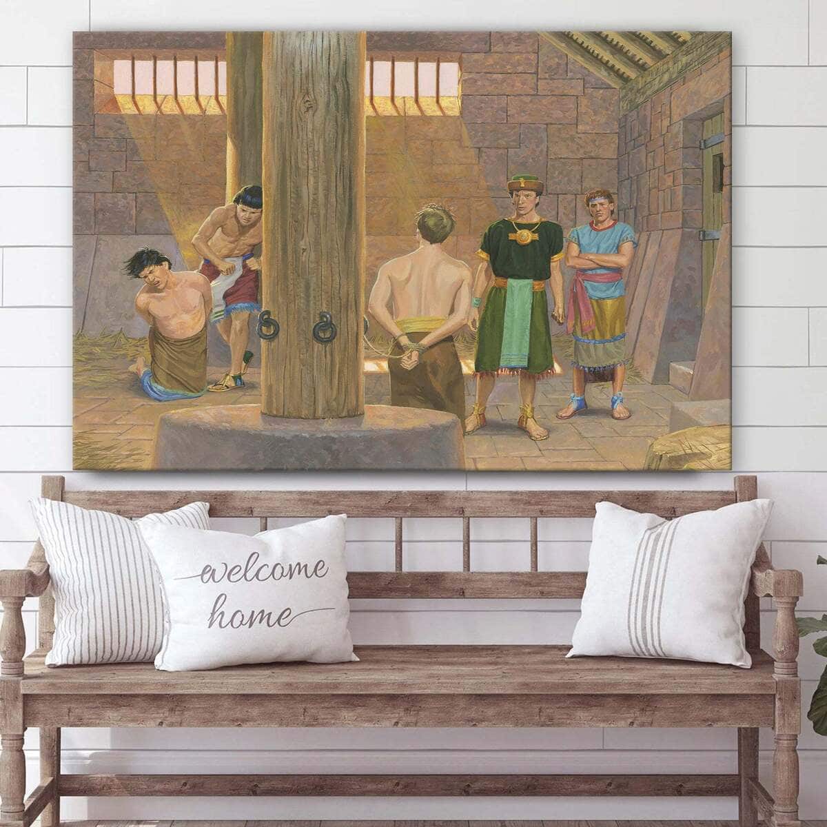 Christian Canvas Wall Art Alma And Amulek In Prison Christian Canvas Wall Art Alma And Amulek In Prison