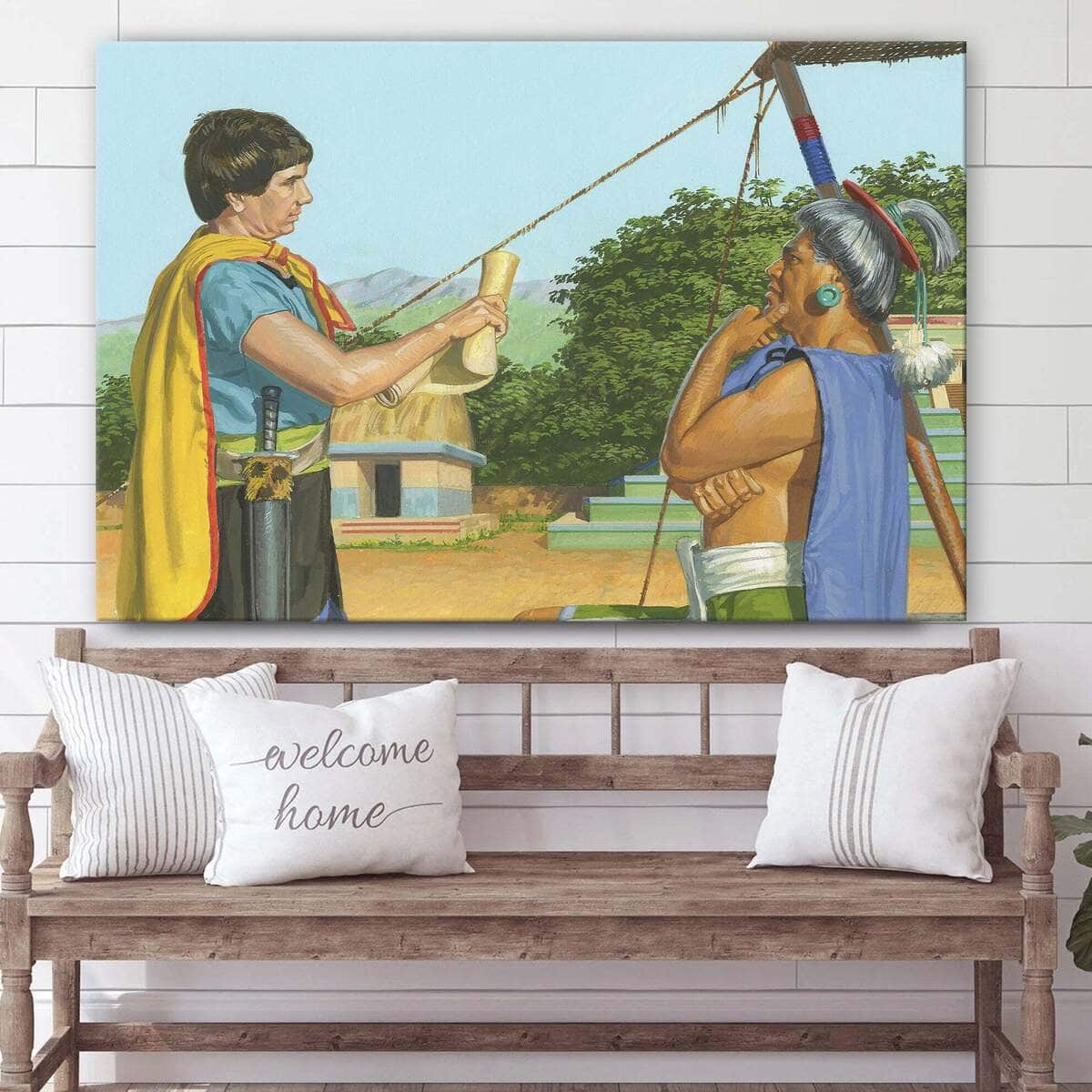 Christian Canvas Wall Art Aaron Reading The Scriptures To Lamoni’s Father Christian Canvas Wall Art Aaron Reading The Scriptures To Lamoni’s Father
