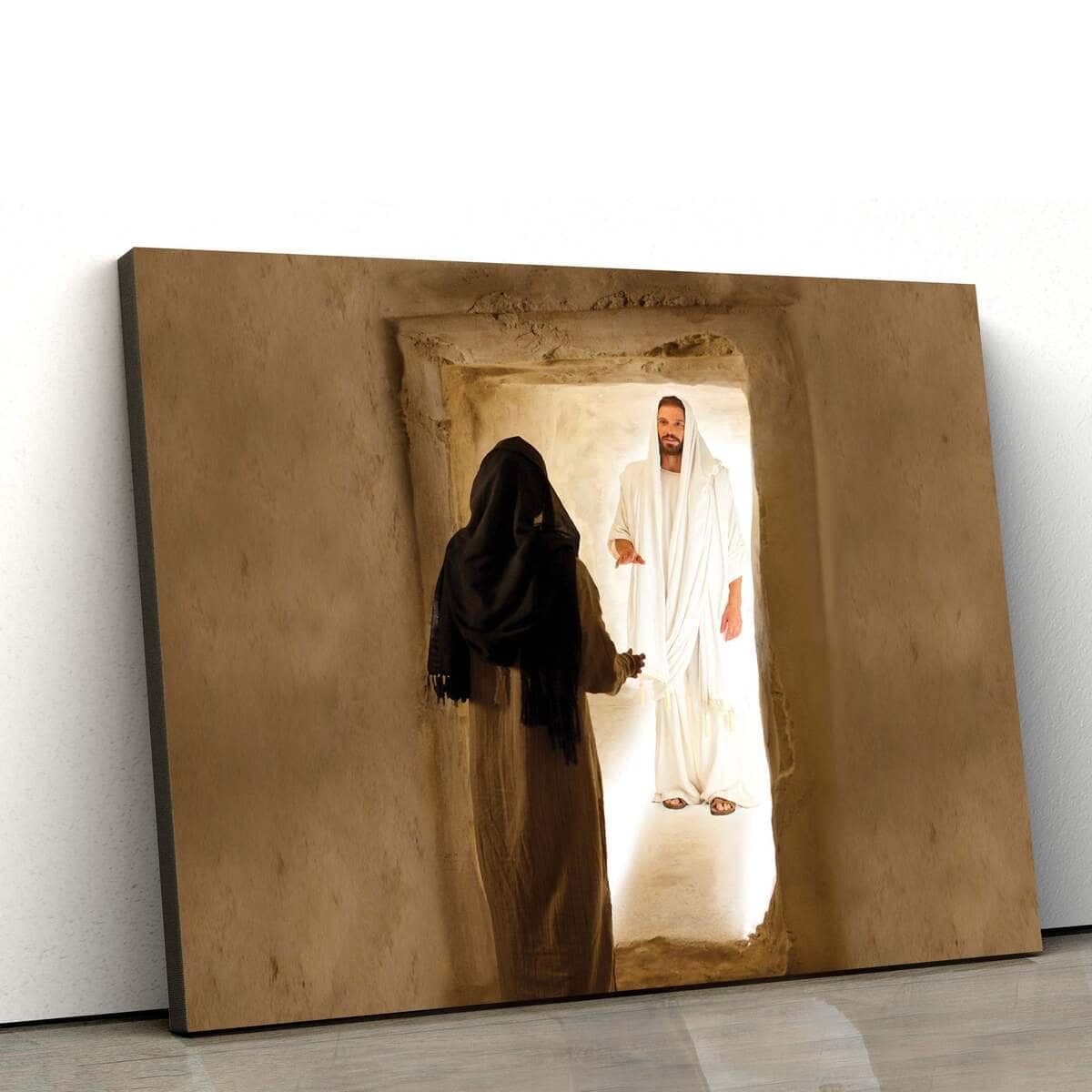 Christian Canvas Wall Art Mary Speaks With The Resurrected Christ Christian Canvas Wall Art Mary Speaks With The Resurrected Christ