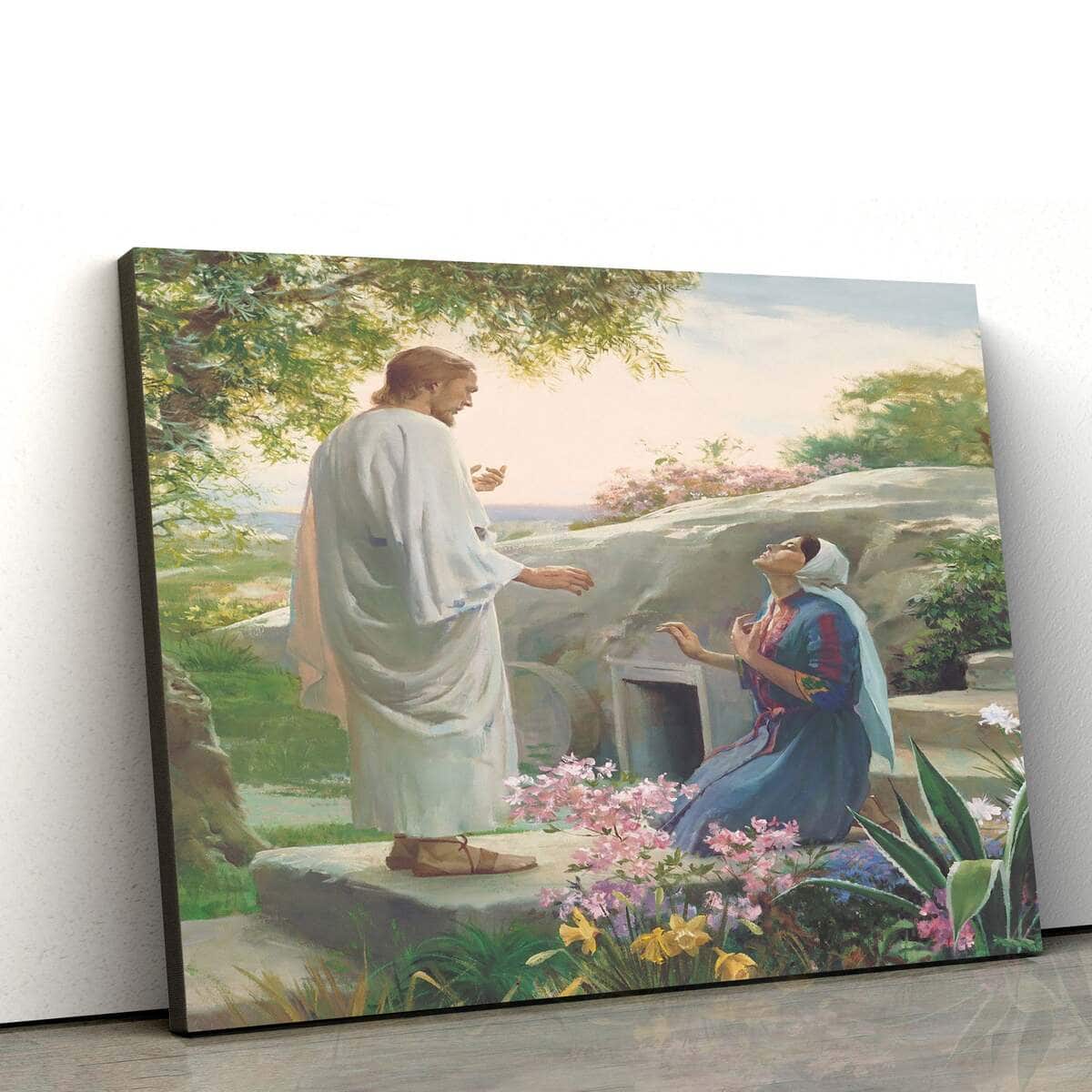 Christian Canvas Wall Art Mary And The Resurrected Christ Christian Canvas Wall Art Mary And The Resurrected Christ