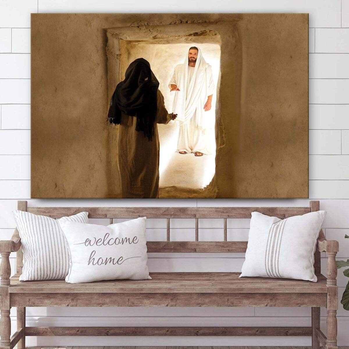 Christian Canvas Wall Art Mary Speaks With The Resurrected Christ Christian Canvas Wall Art Mary Speaks With The Resurrected Christ