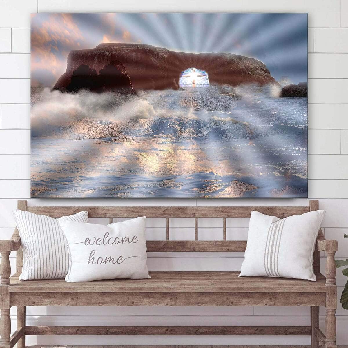 Christian Canvas Wall Art He Is Risen The Empty Tomb Christian Canvas Wall Art He Is Risen The Empty Tomb