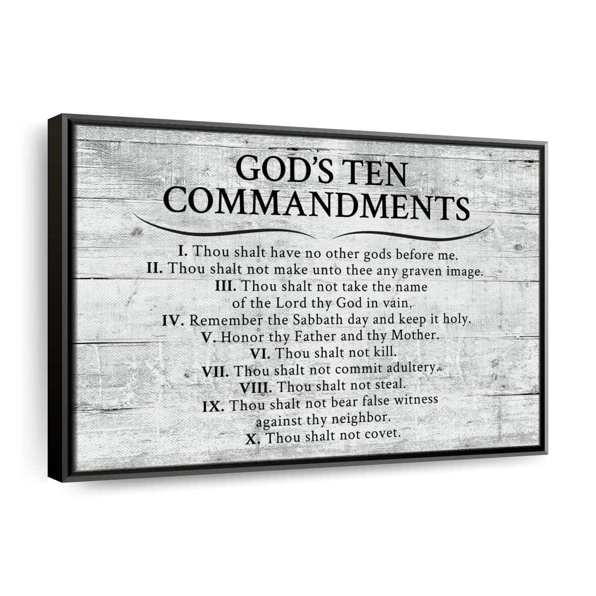 God's Ten Commandments Christian Canvas Wall Art God's Ten Commandments Christian Canvas Wall Art