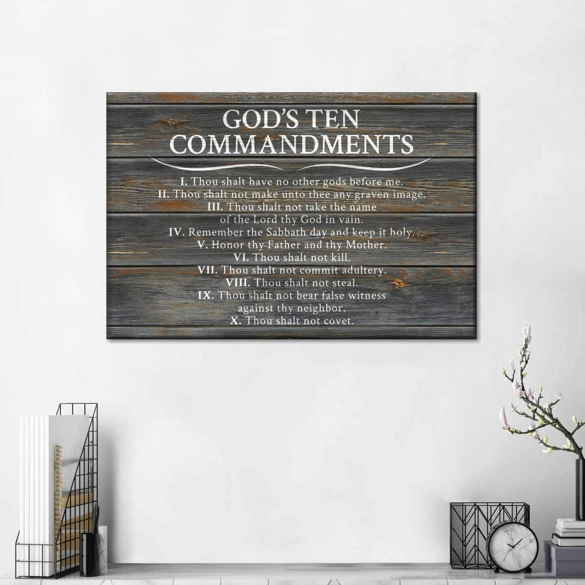 Christian God's Ten Commandments Canvas Wall Art Thou Shalt Not Kill Christian God's Ten Commandments Canvas Wall Art Thou Shalt Not Kill